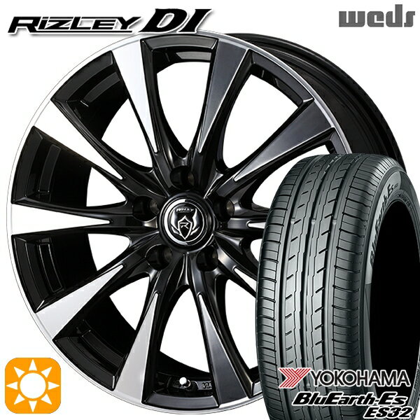 【取付対象】アイシス ノア 215/45R17 91V XL ヨコハマ ブルーアース ES32 Weds ライツレーDI ブラックポリッシュ 17インチ 7.0J 5H114.3 サマータイヤホイールセット