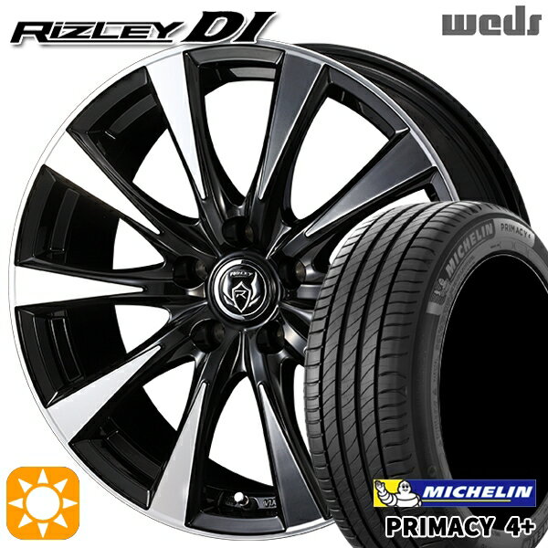 【取付対象】リーフ レヴォーグ 215/50R17 95W XL ミシュラン プライマシー4プラス Weds ライツレーDI ブラックポリッシュ 17インチ 7.0J 5H114.3 サマータイヤホイールセット