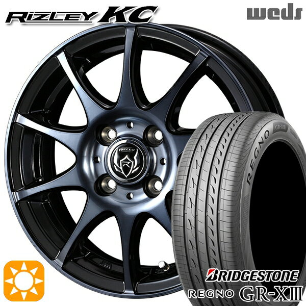 【取付対象】175/65R14 82H ブリヂストン レグノ GR-X3 Weds ライツレーKC ブラックポリッシュBC 14インチ 5.5J 4H100 サマータイヤホイールセット