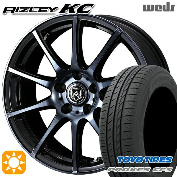 【取付対象】エスティマ ヤリスクロス 215/60R16 95H トーヨー プロクセス CF3 Weds ライツレーKC ブラックポリッシュBC 16インチ 6.5J 5H114.3 サマータイヤホイールセット