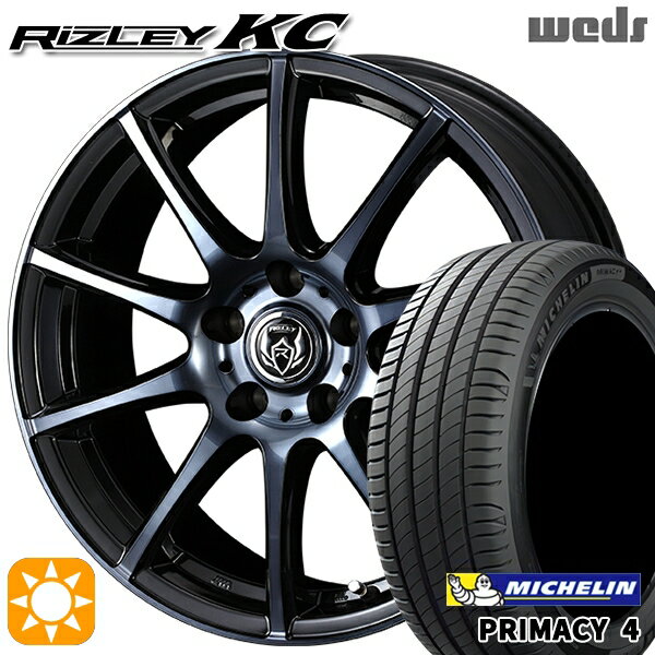 【取付対象】リーフ ノア 205/55R16 91W ミシュラン プライマシー4 Weds ライツレーKC ブラックポリッシュBC 16インチ 6.5J 5H114.3 サマータイヤホイールセット