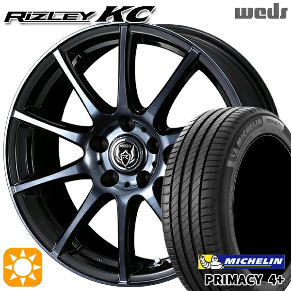 【取付対象】リーフ ノア 205/55R16 91V ミシュラン プライマシー4プラス Weds ライツレーKC ブラックポリッシュBC 16インチ 6.5J 5H114.3 サマータイヤホイールセット