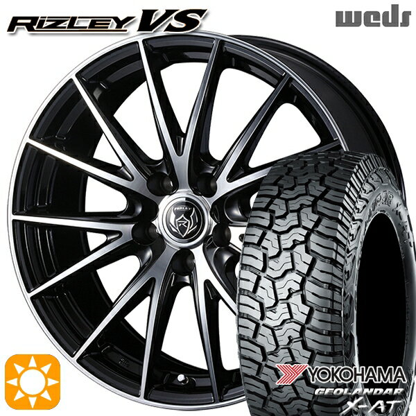 【取付対象】デリカD5 LT215/70R16 100/97Q ヨコハマ ジオランダー X-AT G016 Weds ライツレーVS ブラックメタリックポリッシュ 16インチ 6.5J 5H114.3 サマータイヤホイールセット