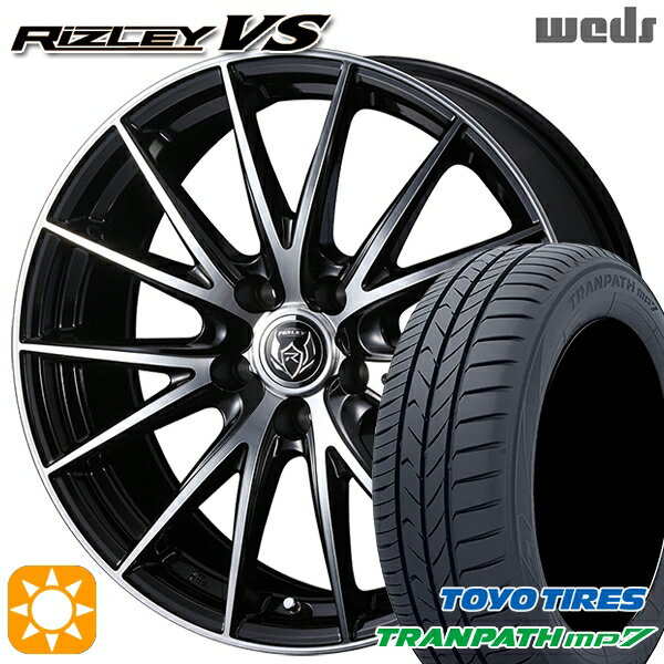 【取付対象】195/65R15 91H トーヨー トランパス mp7 Weds ライツレーVS ブラックメタリックポリッシュ 15インチ 6.0J 5H114.3 サマータイヤホイールセット