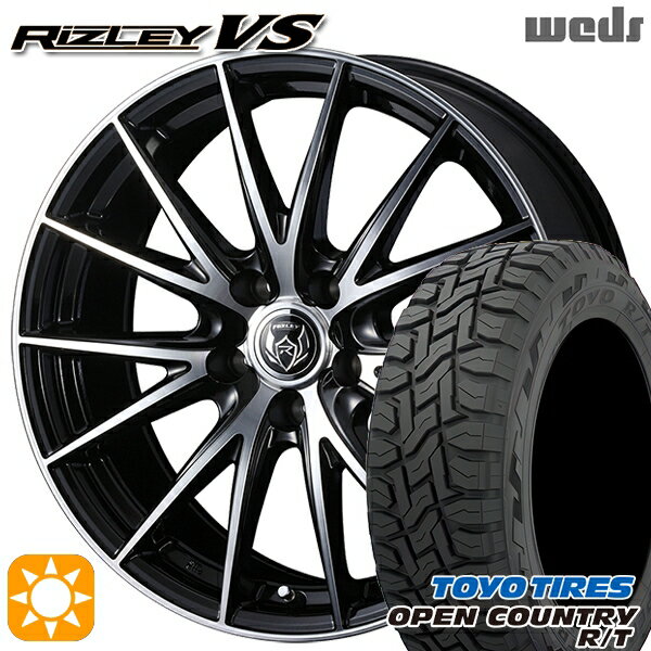 【取付対象】エクストレイル フォレスター 225/60R17 99Q トーヨー オープンカントリー R/T Weds ライツレーVS ブラックメタリックポリッシュ 17インチ 7.0J 5H114.3 サマータイヤホイールセット