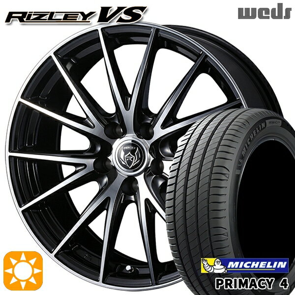 【取付対象】リーフ ノア 205/55R16 91W ミシュラン プライマシー4 Weds ライツレーVS ブラックメタリックポリッシュ 16インチ 6.5J 5H114.3 サマータイヤホイールセット