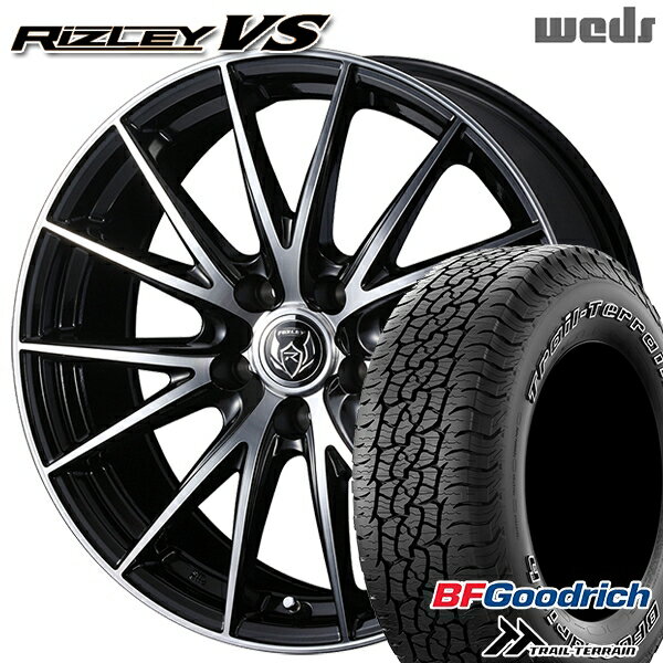 【取付対象】225/65R17 102T ORWL BFグッドリッチ トレールテレーン Weds ライツレーVS ブラックメタリックポリッシュ 17インチ 7.0J 5H114.3 サマータイヤホイールセット