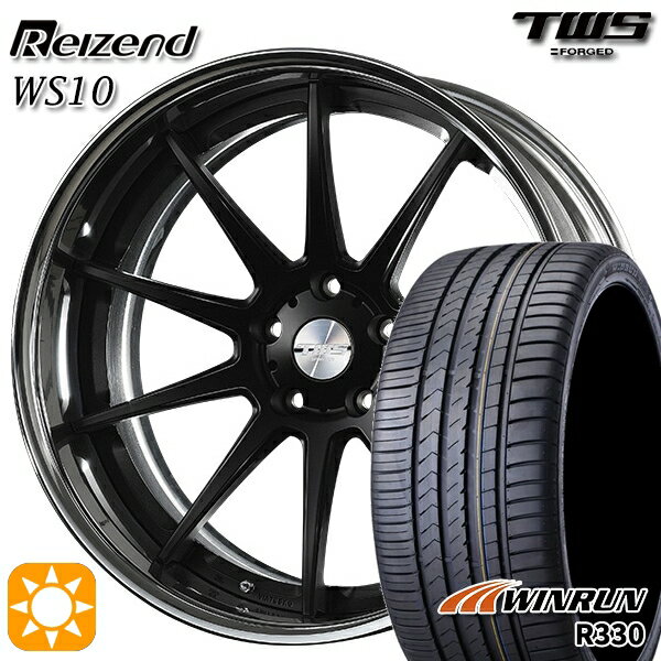 【取付対象】ベンツ Cクラス F) 225/35R20 93W XL R) 245/30R20 95W XL ウィンラン R330 TWS Reizend WS10 フラットブラック 20インチ 8.5J 9.5J 5H112 サマータイヤホイールセット