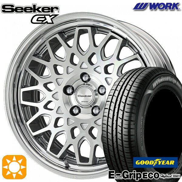 【取付対象】アイシス ノア/ヴォクシー 215/45R17 91W XL グッドイヤー エフィシェントグリップ エコ EG01 WORK シーカー CX カットクリア 17インチ 7.0J 5H114.3 サマータイヤホイールセット