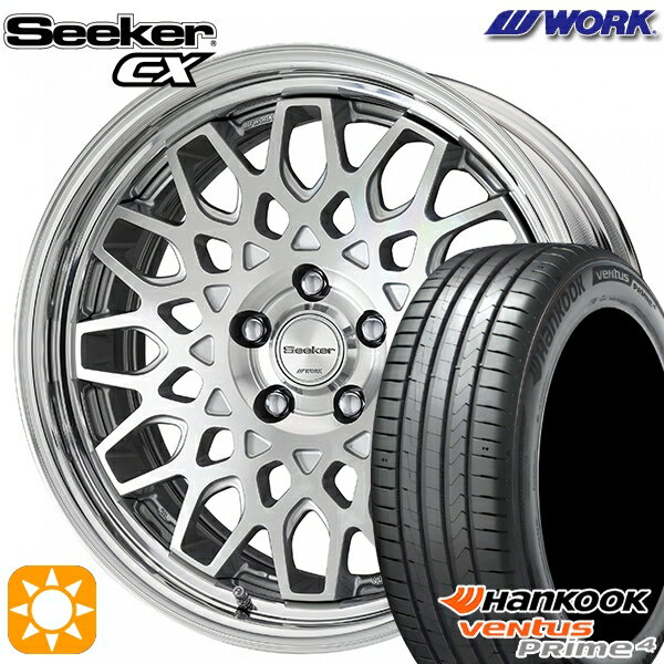 【取付対象】215/60R17 96V ハンコック veNtus PRime4 K135A WORK シーカー CX カットクリア 17インチ 7.0J 5H114.3 サマータイヤホイールセット