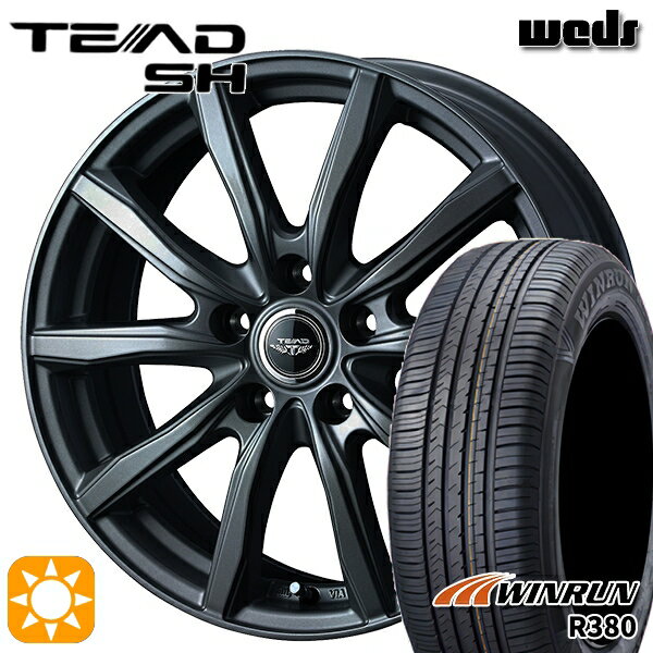 【取付対象】205/65R15 94V ウィンラン R380 Weds テッド SH ガンメタ 15インチ 6.0J 5H114.3 サマータイヤホイールセット