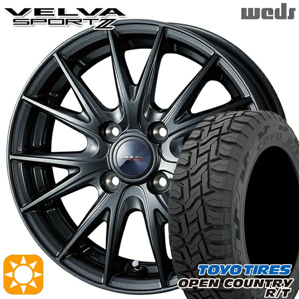 【取付対象】アクア クロスビー 175/60R16 82Q トーヨー オープンカントリー R/T Weds ヴェルバスポルト2 ディープメタルII 16インチ 6.0J 4H100 サマータイヤホイールセット