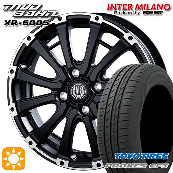 【取付対象】165/60R14 75H トーヨー プロクセス CF3 インターミラノ マッドバーン XR-600S SGB/RP 14インチ 4.5J 4H100 サマータイヤホイールセット
