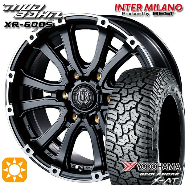 【取付対象】265/65R17 120/117Q ヨコハマ ジオランダーX-AT G016 インターミラノ マッドバーン XR-600S SGB/RP 17インチ 7.5J 6H139.7 サマータイヤホイールセット