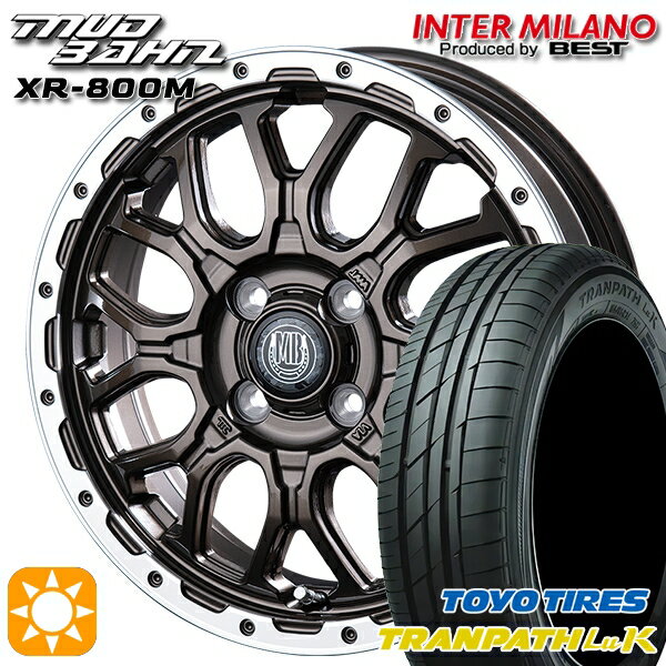 【取付対象】155/65R14 75H トーヨー ナノエナジー3 インターミラノ マッドバーン XR-800M GBR/RP 14インチ 4.5J 4H100 サマータイヤホイールセット