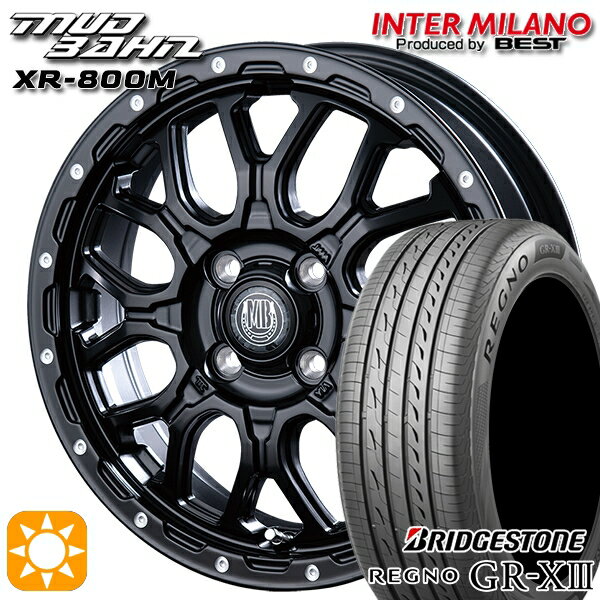 【取付対象】165/55R15 75V ブリヂストン レグノ GR-X3 インターミラノ マッドバーン XR-800M MBK/PP 15インチ 4.5J 4H100 サマータイヤホイールセット