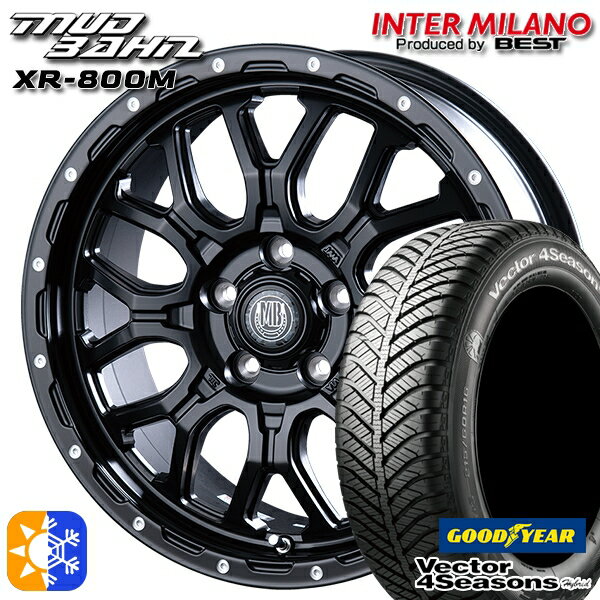C-HR カローラクロス 215/60R17 96H グッドイヤー ベクター フォーシーズンズ インターミラノ マッドバーン XR-800M MBK/PP 17インチ 7.0J 5H114.3 オールシーズンタイヤホイールセット