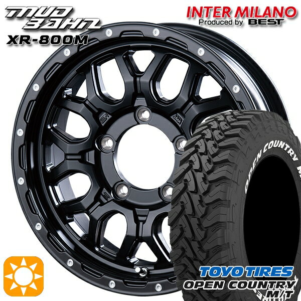 【取付対象】LT225/75R16 103/100Q トーヨー オープンカントリー M/T インターミラノ マッドバーン XR-800M MBK/PP 16インチ 5.5J 5H139.7 サマータイヤホイールセット