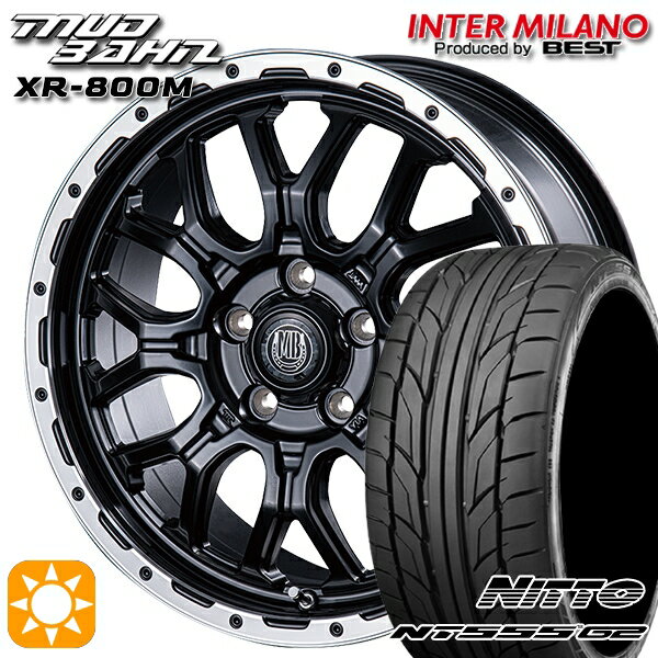 【取付対象】リーフ レヴォーグ 215/50R17 95W XL ニットー NT555 G2 インターミラノ マッドバーン XR-800M MBK/RP 17インチ 7.0J 5H114.3 サマータイヤホイールセット