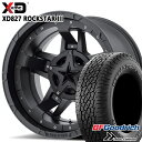 【取付対象】265/65R17 112T ORWL BFグッドリッチ トレールテレーン KMC XD827 ROCKSTAR III 17インチ 8.0J 6H139.7 MATTE BLACK(w/Black Accents) サマータイヤホイールセット