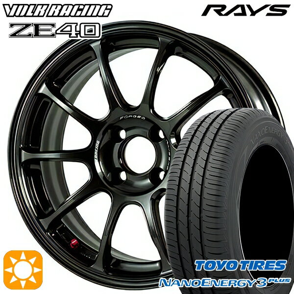 【取付対象】195/45R16 80W トーヨー ナノエナジー3プラス RAYS ボルクレーシング ZE40 MM 16インチ 7.0J 4H100 サマータイヤホイールセット