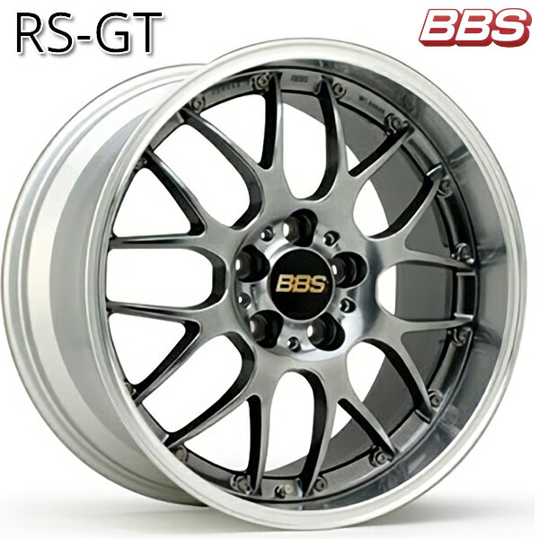 18インチ 7.5J 5H100 +48 BBS RS-GT  ダイヤモンドブラックXリム/シルバーダイヤカット（DB-SLD） アルミホイール単品 4本（1台分） 送料無料 