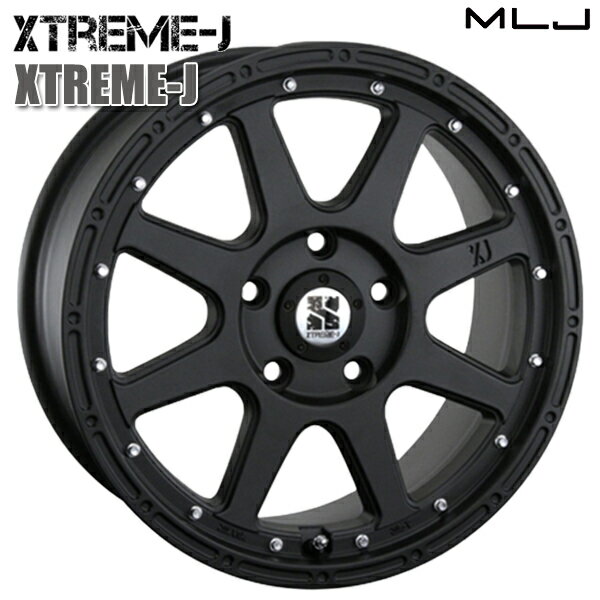 MLJ エクストリームJ サイズ：17インチ 7.5J HOLE/PCD：5H 114.3 インセット：38 カラー：フラットブラック アルミホイール単品 1本 4本以上送料無料
