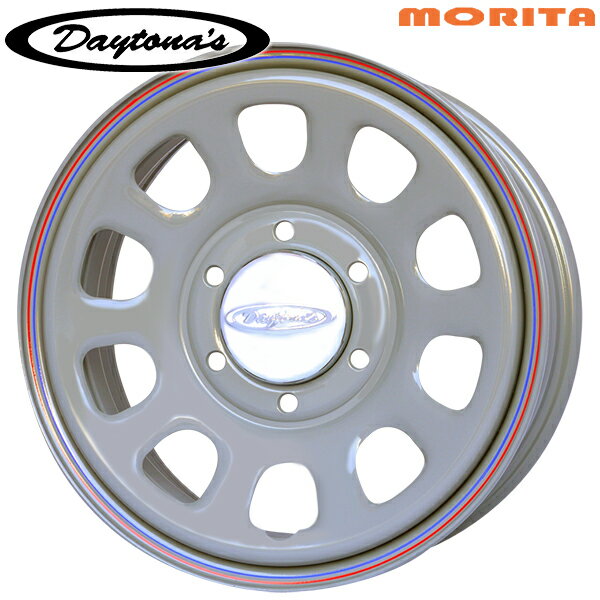 乐天商城 - MRT デイトナズ サイズ：16インチ 7.0J HOLE/PCD：6H 139.7 インセット：35 カラー：グレー（レッド/ブルーライン） スチールホイール単品 4本（1台分）送料無料