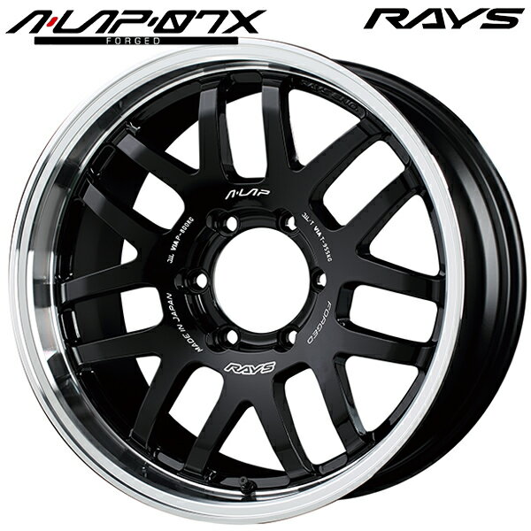 18インチ 9.0J 6H139.7 +0 RAYS A・LAP-07X ブラック/リムDC（BD） アルミホイール単品 4本（1台分）送料無料