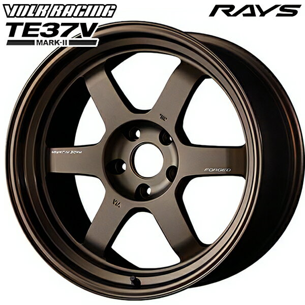 18インチ 9.5J 5H114.3 15 RAYS ボルクレーシング TE37V マーク2 ブロンズ アルマイト （BR） 【ホイール単品】 1本 4本以上送料無料