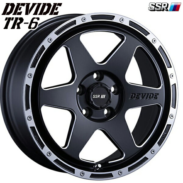 17インチ 7.0J 5H114.3 +42 SSR ディバイド TR-6 フラットブラックポリッシュ アルミホイール単品 1本 4本以上送料無料(2.0)