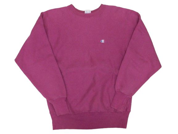 ▲★【中古】90s チャンピオン リバースウィーブ 長袖スウェット サイズL パープル USA製 プルオーバー トレーナー Champion