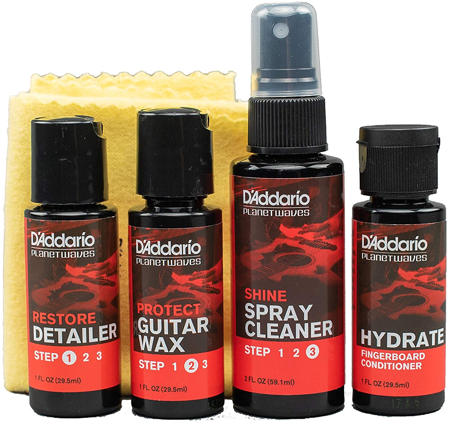 ■【新品/訳有】D'Addario ダダリオ Instrument Care Essentialst 楽器メンテナンス用ケアグッズ 5点セット PW-GCB-01