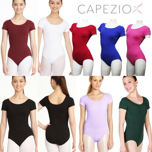 Capezio 半袖レオタード|バレエ ショートスリーブ バレエ用品 バレエレオタード大人【カペジオ】ジュニア～大人用 バレエレオタード大人【売れ筋】|