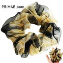 花柄オーガンジーシュシュ PRIMABloom| ハンドメイド【プリマ・ブルーム】日本製 ヘアゴム【ジュニア・おとな・大人】バレエ用品|
