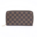 ルイ・ヴィトン　LOUIS　VUITTON　ジッピーウォレット　ラウンドファスナー長財布　ダミエ　【トレジャースポット】【中古】