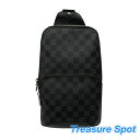 LV ルイヴィトン LOUIS VUITTON アヴェニュー・スリングバッグ ダミエグラフィット ネイビー N41719 送料無料 【中古】【トレジャースポット...