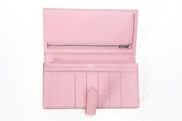 エルメス　HERMES 　ベアンスフレ　ローズコンフェッティ　シェーブル　R刻印　シルバー金具　 長財布　未使用展示品　美品　送料無料　【トレジャースポット】【中古】