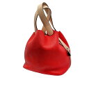 HERMES エルメス ピコタンロックタッチMM メーカーメンテナンス済 トリヨンクレマンス/スイフト ルージュトマト/ローズエグランタイン X刻印(2016...