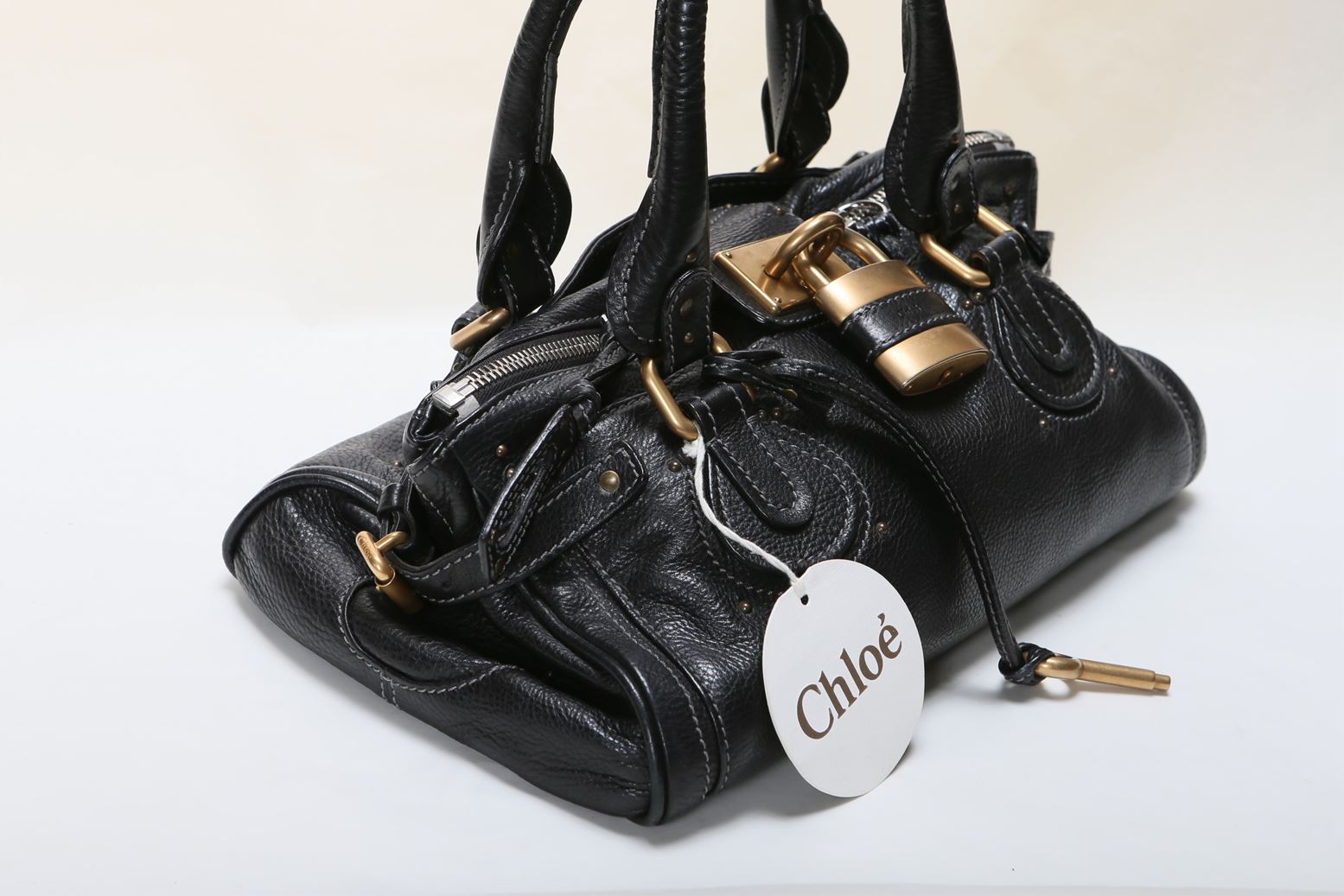 クロエ　Chloe　パディントン　ハンドバッグ　トートバッグ　ブラック　黒　【トレジャースポット】【中古】