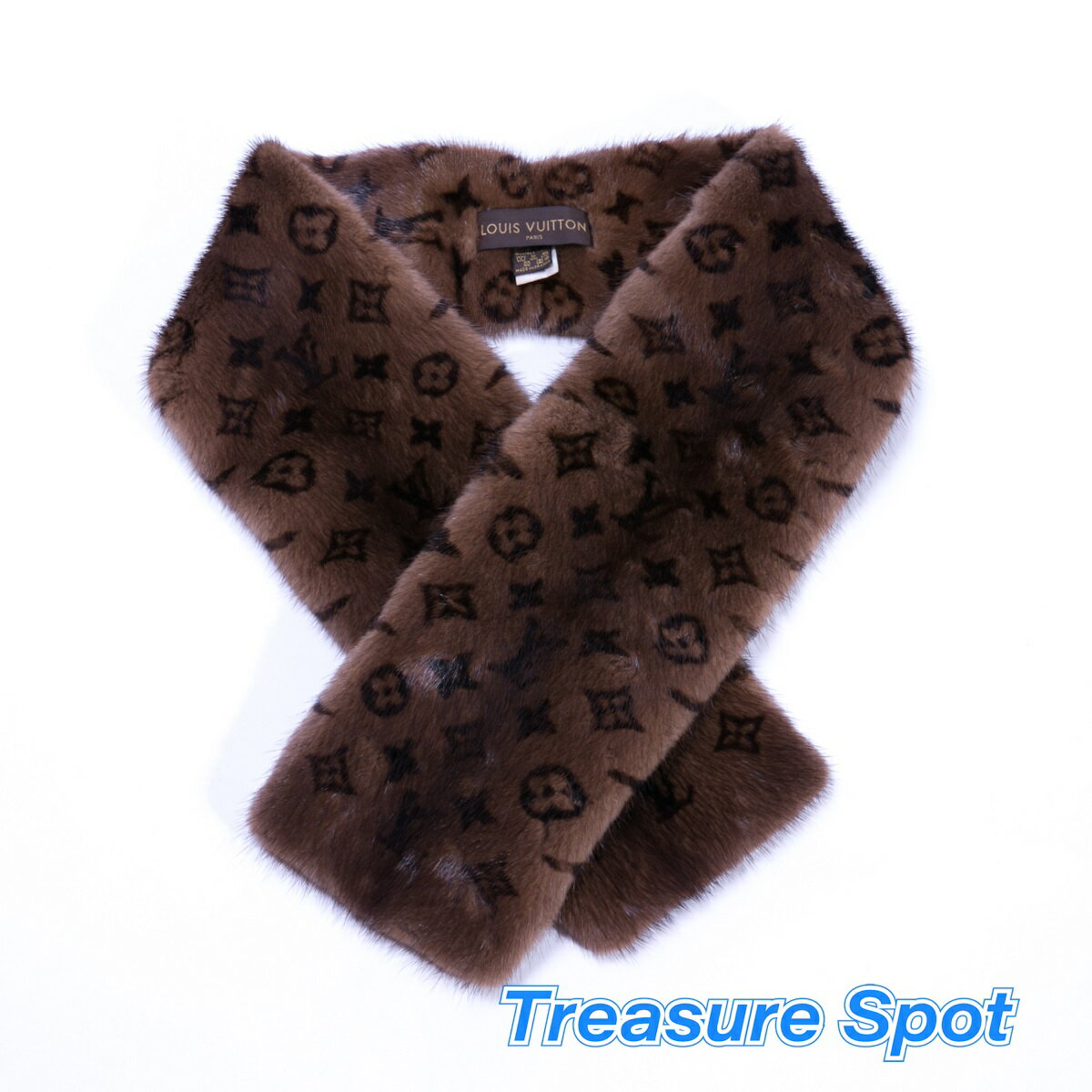 ルイヴィトン　LOUIS VUITTON 　ミンクマフラー　ミンク100％　モノグラム柄　送料無料　【トレジャースポット】【中古】のサムネイル