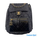 シャネル CHANEL バックパック リュック キルティング ココマーク マトラッセデニム A93563 Gカード 送料無料 未使用品 【トレジャースポット】...