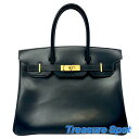 エルメス HERMES バーキン30 ボックスカーフ ブラック □B刻印(2006年) ゴールド金具 レディースバッグ 送料無料 【トレジャースポット】 【中古】