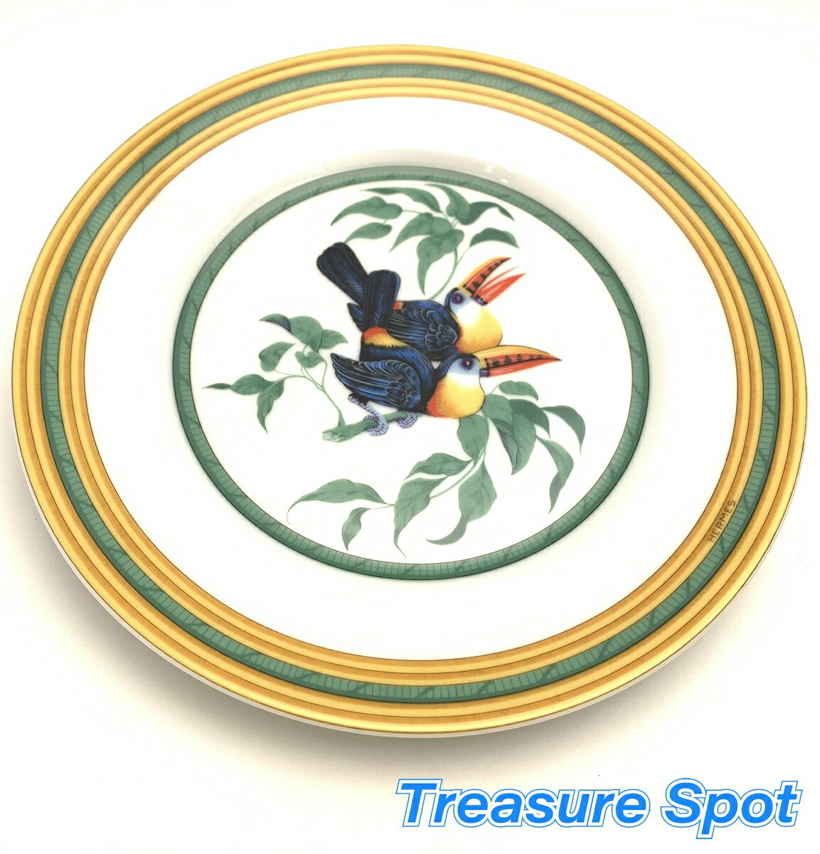HERMES　エルメス　お皿　陶器　鳥　【トレジャースポット】　【中古】のサムネイル