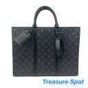 ルイヴィトン　LV　LOUIS VUITTON 　ビジネスバッグ　サックプラ　ホリゾンタルジップ　モノグラムエクリプス　ブラック　送料無料　【トレジャースポット】　中古