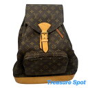 ルイヴィトン LV LOUIS VUITTON モンスリGM リュック バックパック モノグラム 送料無料 【トレジャースポット】 中古