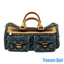 ルイヴィトン LOUIS VUITTON ネオスピーディ モノグラムデニム ブルー ミニボストン 【トレジャースポット】【中古】