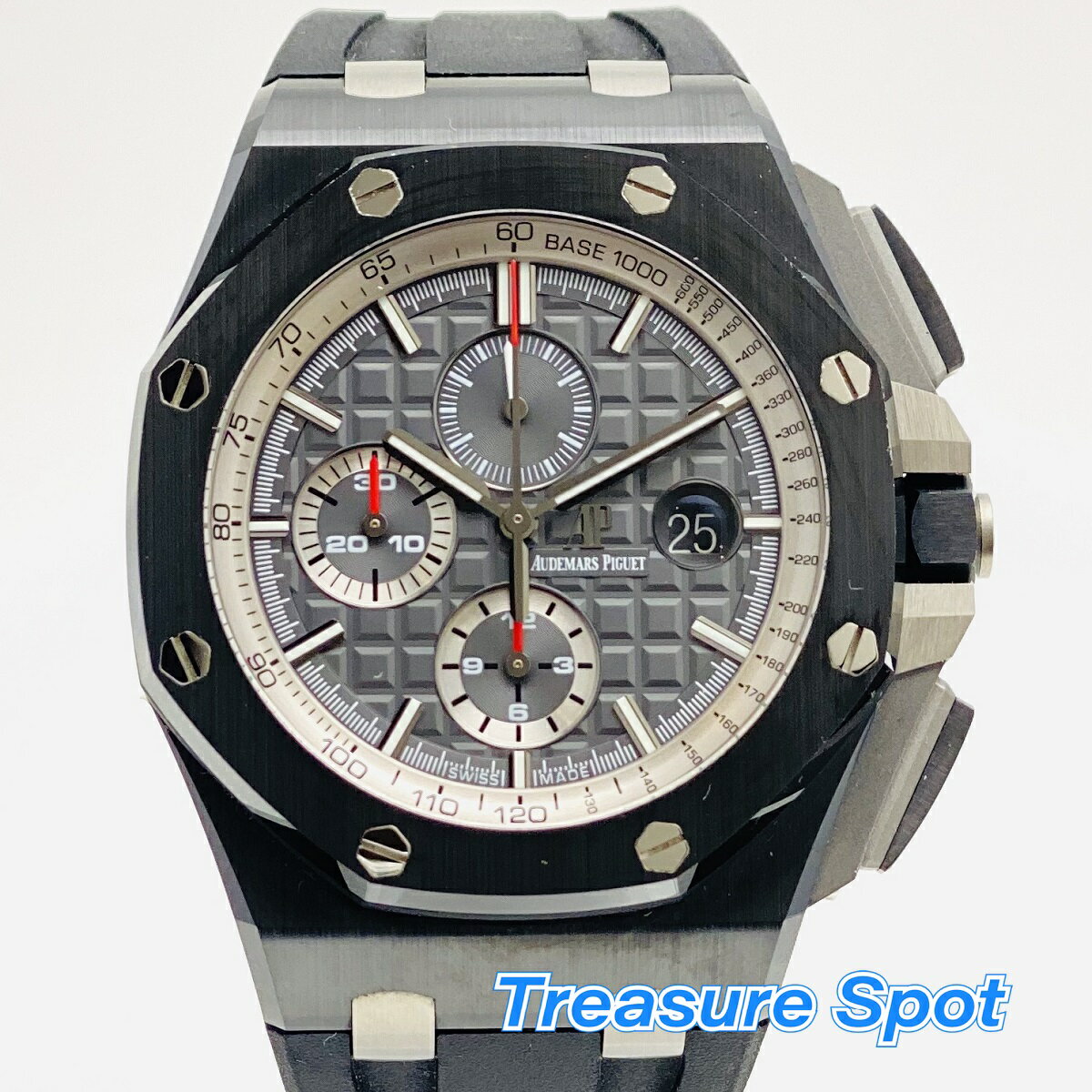 オーデマピゲ　AUDEMARS PIGUET　ロイヤルオークオフショアクロノグラフ　26405CE.OO.A002CA.01　グレー　メガタペストリー　44mm　新品同様品　メンズ　腕時計　送料無料【トレジャースポット】