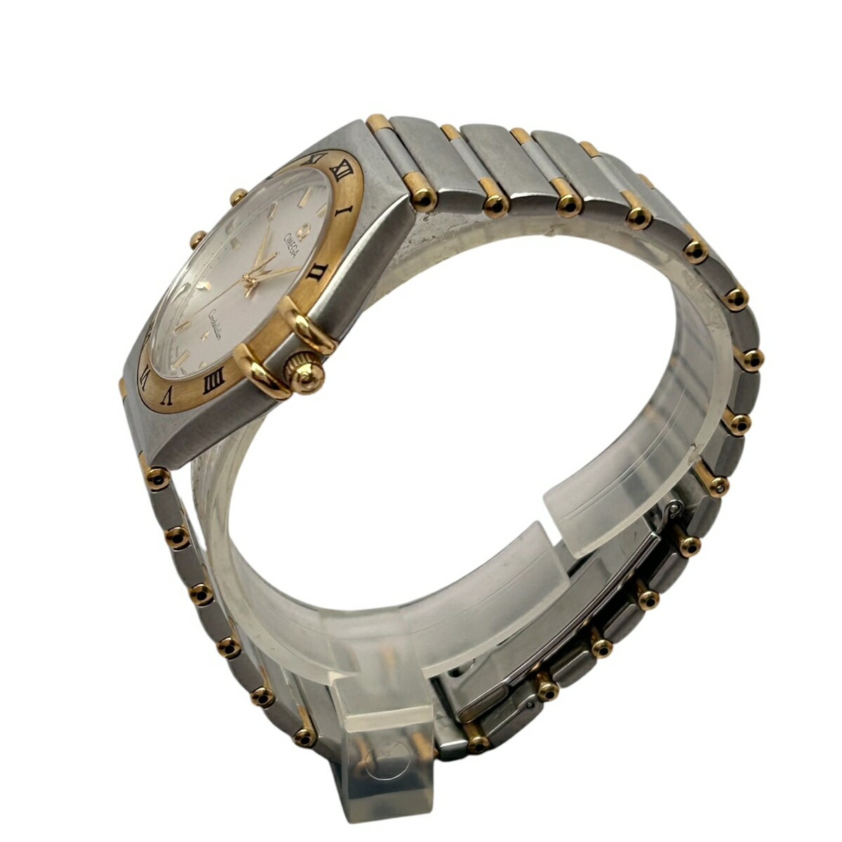 オメガ　OMEGA　コンステレーション　13123000　メンズ　腕時計　Qz　SS/YG　保証書　専用箱　中古　【トレジャースポット】