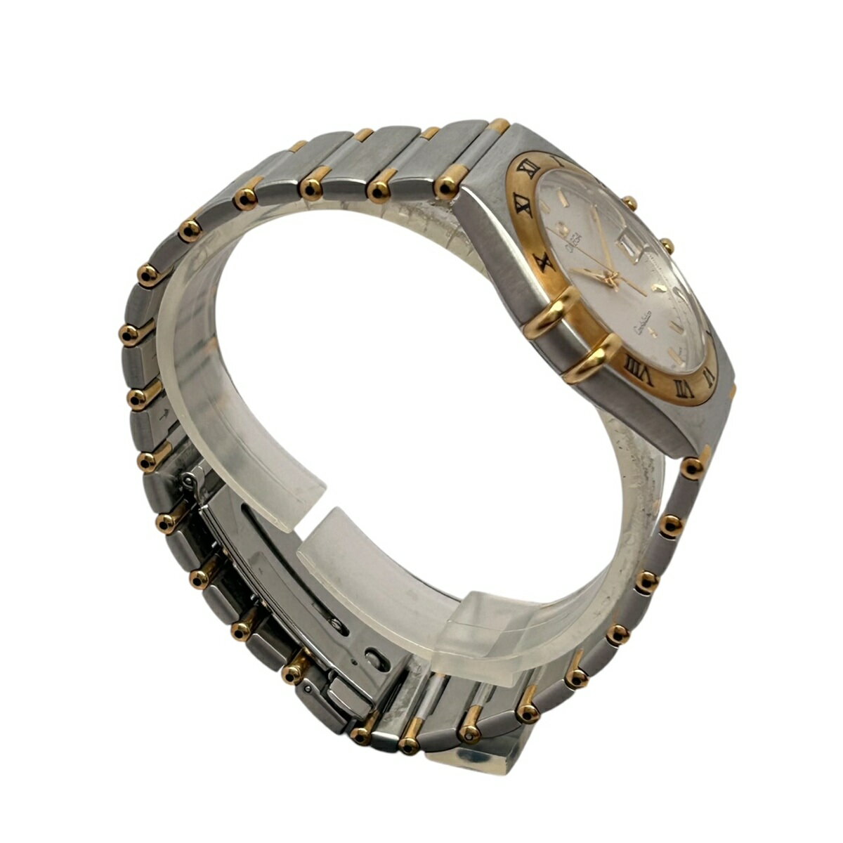 オメガ　OMEGA　コンステレーション　13123000　メンズ　腕時計　Qz　SS/YG　保証書　専用箱　中古　【トレジャースポット】